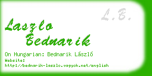 laszlo bednarik business card